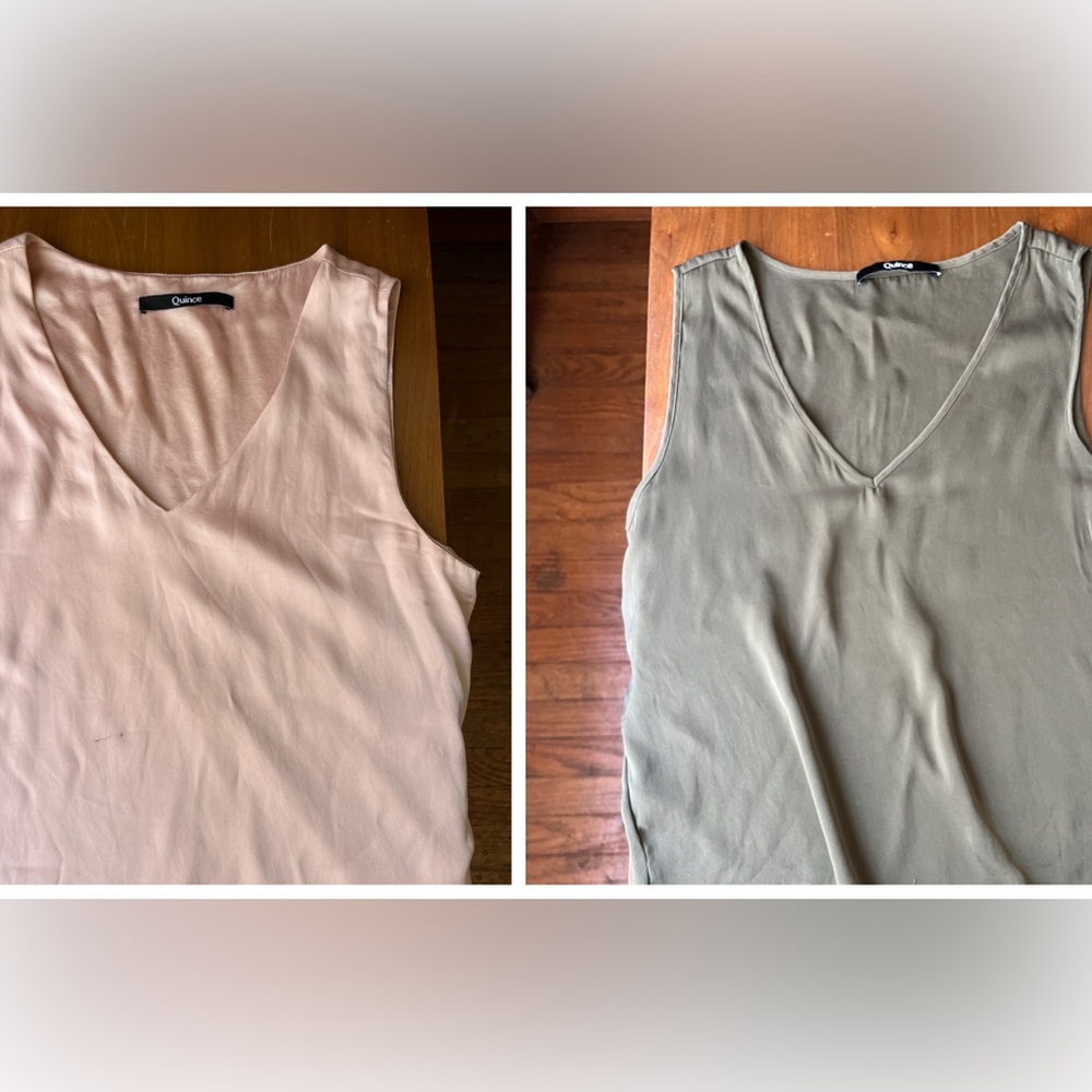Pink / Sage green tanks